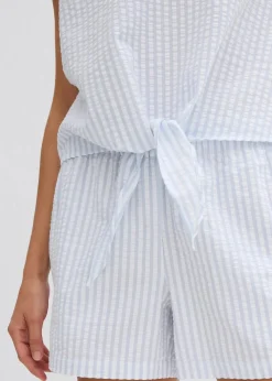 bonprix Bekleidung·Jacken & Mäntel|Blusen & Tuniken^Blusentop aus reiner Baumwolle zartblau/weiß gestreift