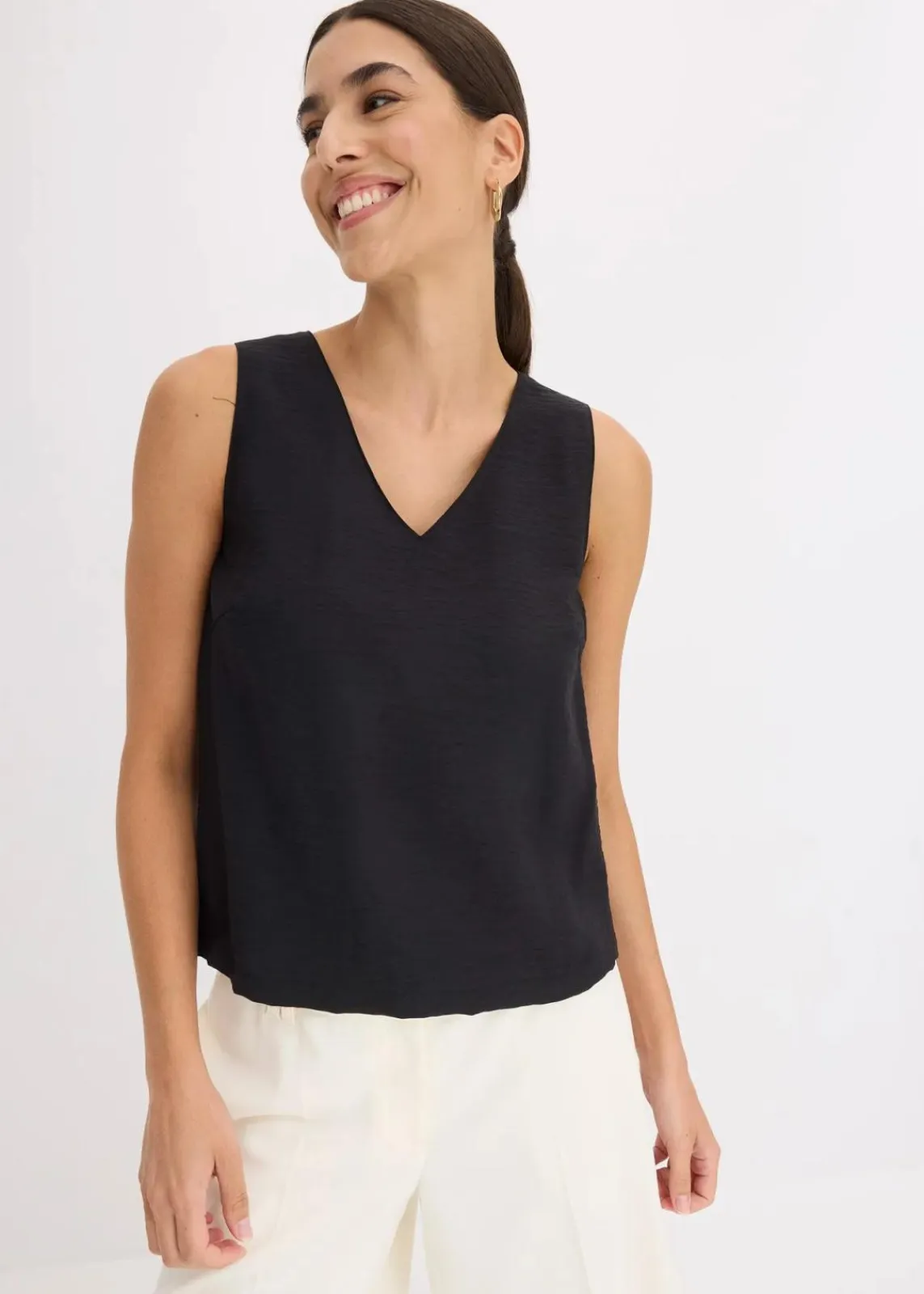 bonprix Shirts & Tops|Blusen & Tuniken^Blusentop aus softem Viskose-Mix schwarz