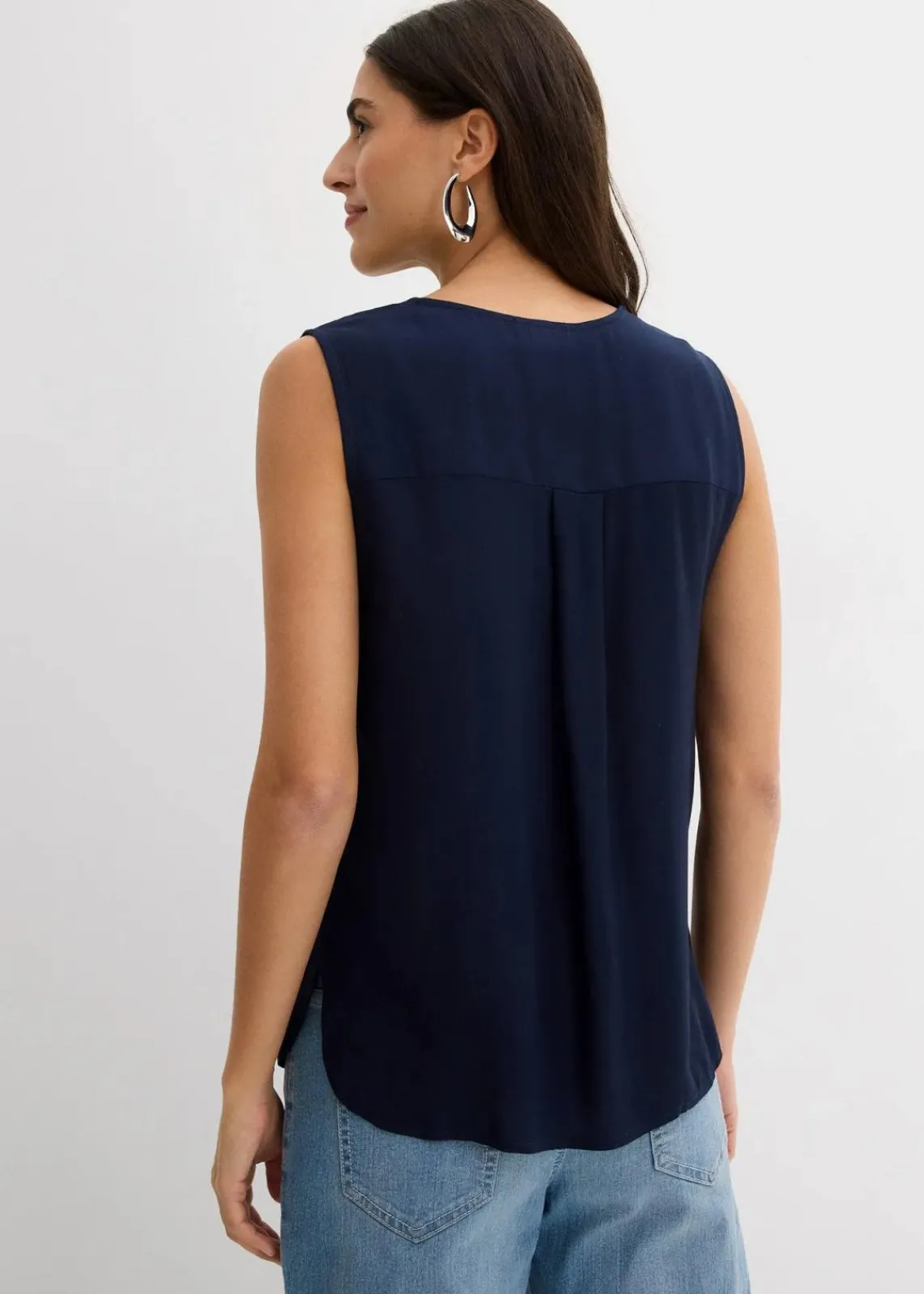 bonprix Shirts & Tops|Blusen & Tuniken^Blusentop aus weicher Viskose dunkelblau