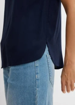 bonprix Shirts & Tops|Blusen & Tuniken^Blusentop aus weicher Viskose dunkelblau