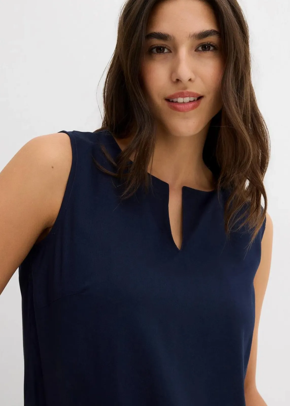 bonprix Shirts & Tops|Blusen & Tuniken^Blusentop aus weicher Viskose dunkelblau