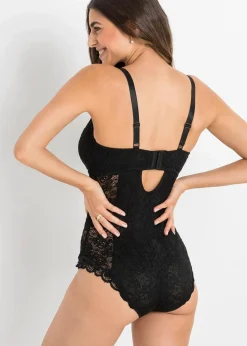 bonprix Wäsche·Bodies|Wäsche·Dessous^Body aus edler Spitze schwarz