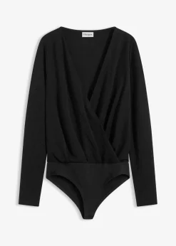 bonprix Shirts & Tops^Body aus fließendem Viskose-Mix schwarz