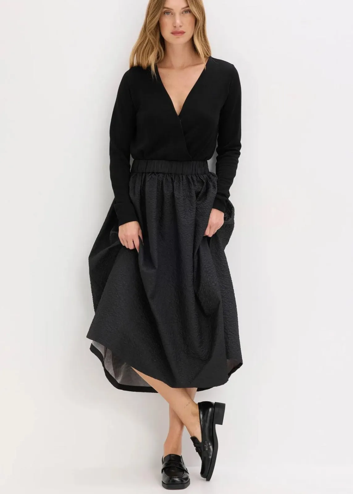 bonprix Shirts & Tops^Body aus fließendem Viskose-Mix schwarz