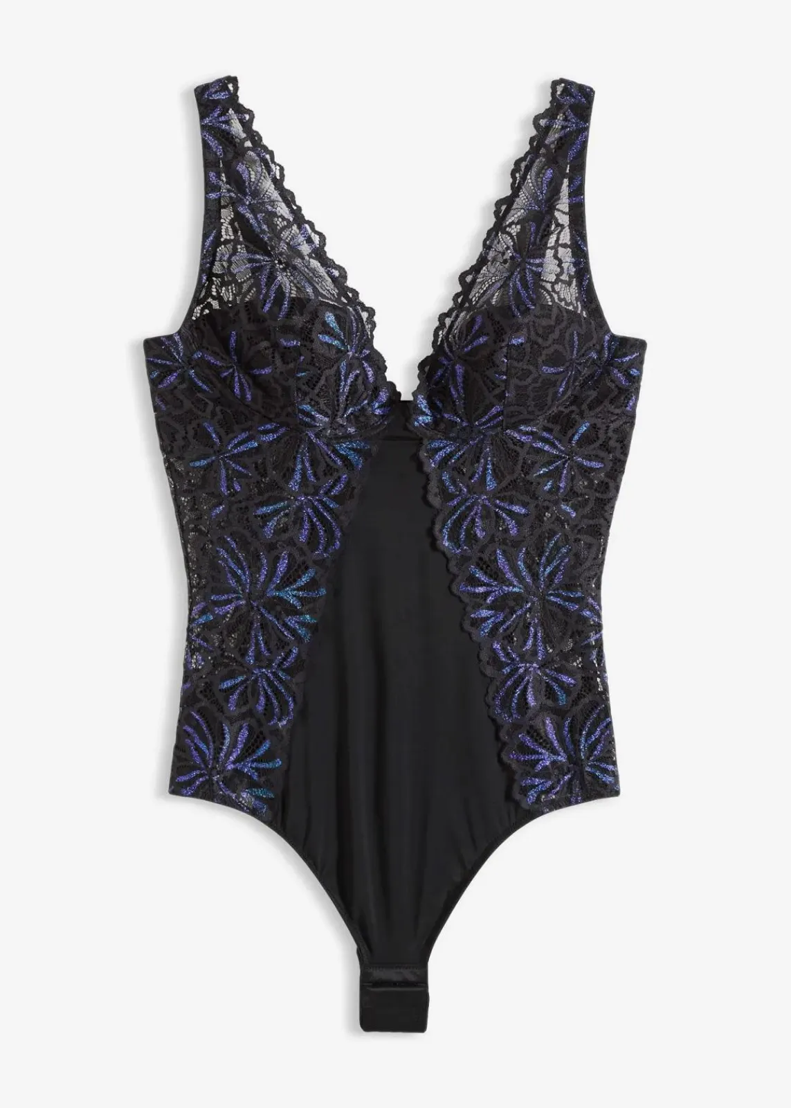 bonprix Wäsche·Bodies|Wäsche·Dessous^Body mit Glitzergarn schwarz
