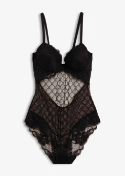 bonprix Erotikwäsche|Dessous^Body mit zierendem Mesh schwarz