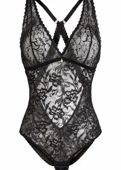 bonprix Erotikwäsche|Dessous^Body ohne Bügel aus zarter Spitze schwarz
