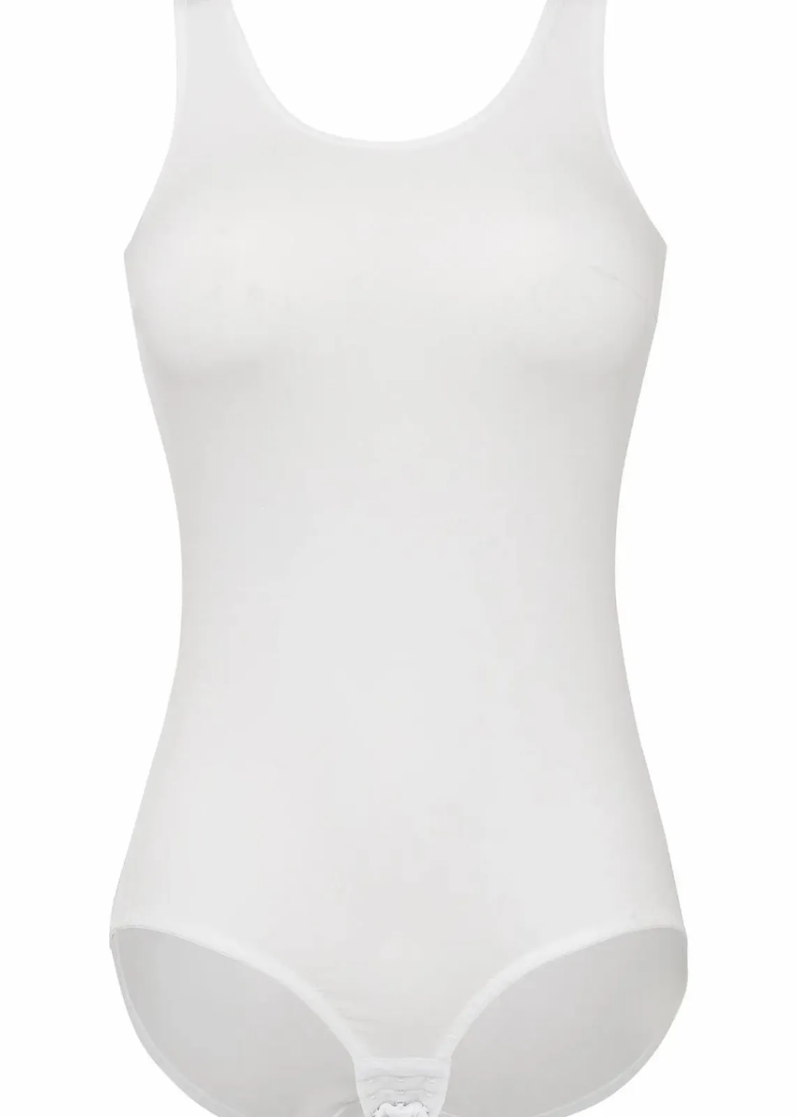 bonprix Wäsche·Basics|Wäsche·Bodies^Body ohne Bügel mit Baumwolle weiß