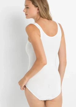 bonprix Wäsche·Basics|Wäsche·Bodies^Body ohne Bügel mit Baumwolle weiß