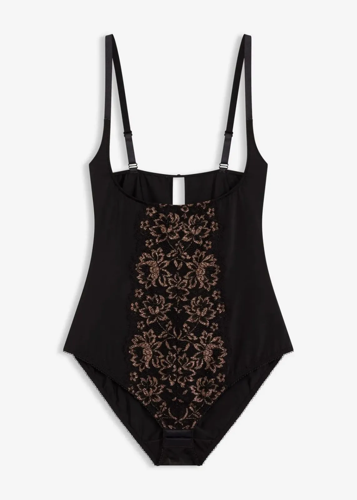 bonprix Wäsche·Bodies|Wäsche·Shapewear^Body Shaper mit leichter Formkraft und Glitzergarn schwarz/metallic kupfer