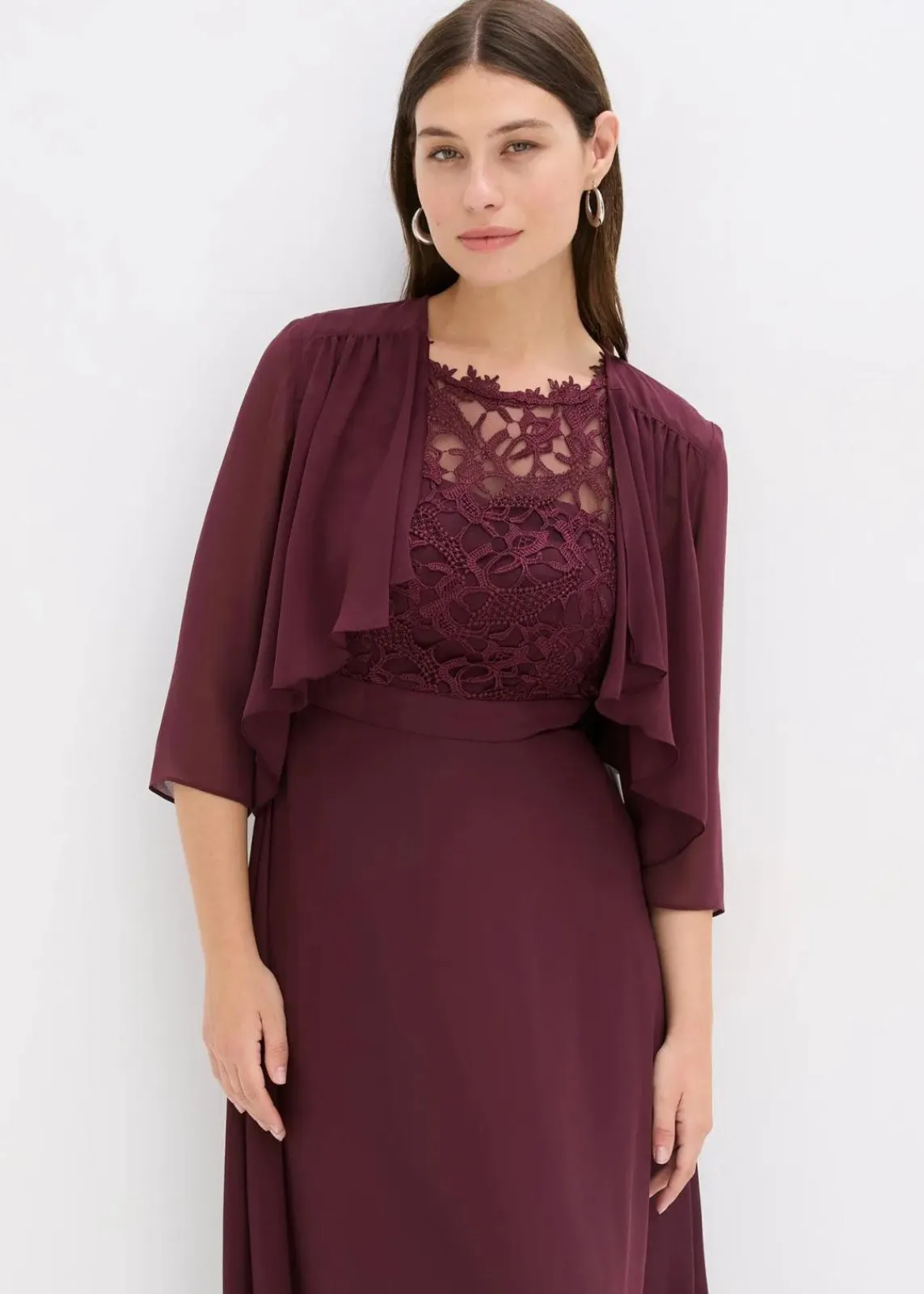 bonprix Jacken & Mäntel|Festliche Mode^Bolero aus feinem Chiffon wollweiß