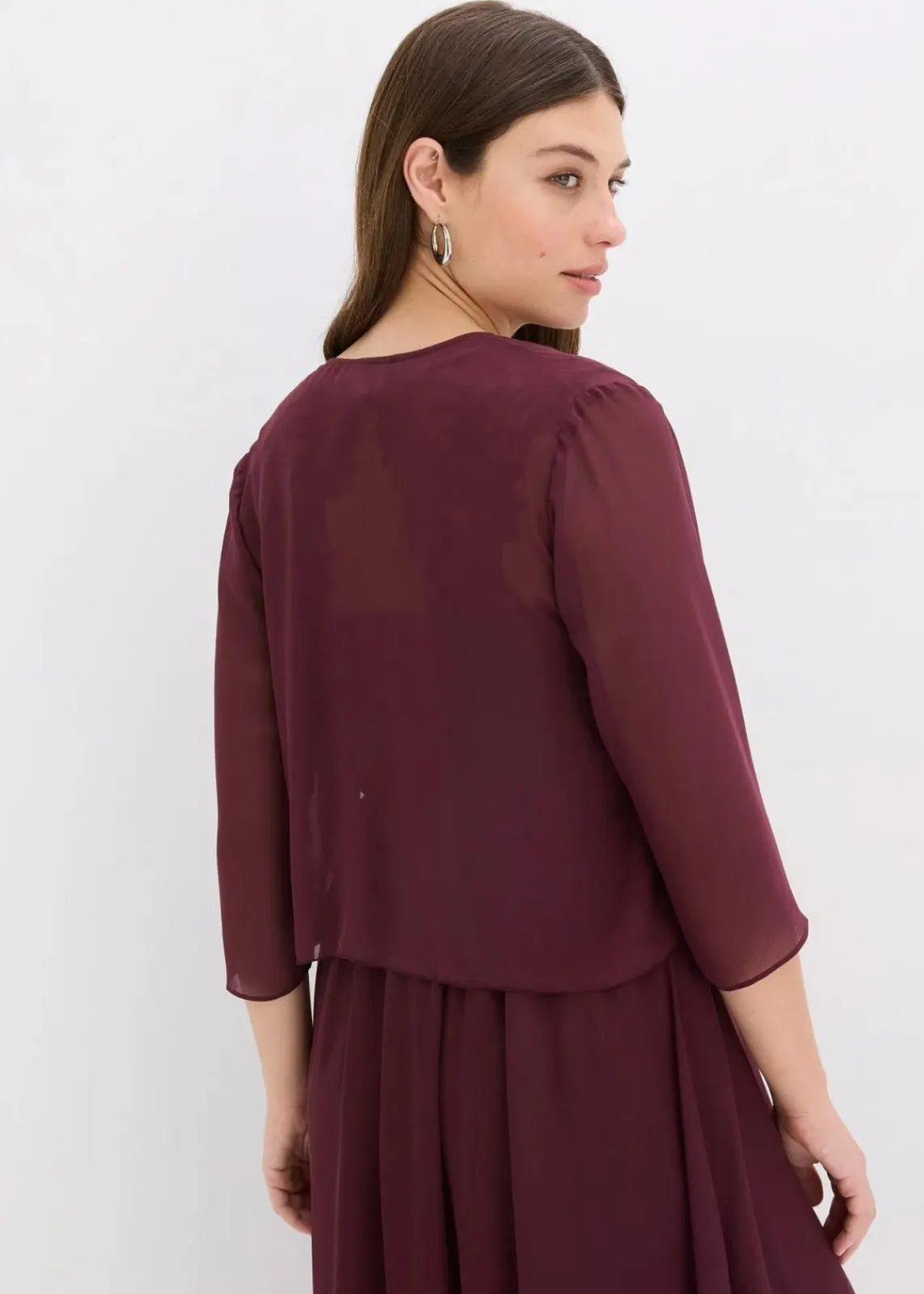bonprix Jacken & Mäntel|Festliche Mode^Bolero aus feinem Chiffon wollweiß