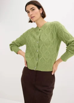 bonprix Bekleidung·Umstandsmode|Strickmode^Bomberjacke mit Wollanteil moos
