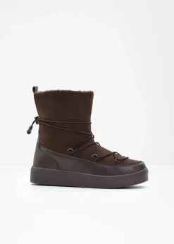 bonprix Gefütterte Winterschuhe|Boots^Boot dunkelbraun