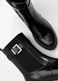 bonprix Boots|Schuhe & Accessoires In Spezialgrößen·Elastischer Schaft^Boot schwarz