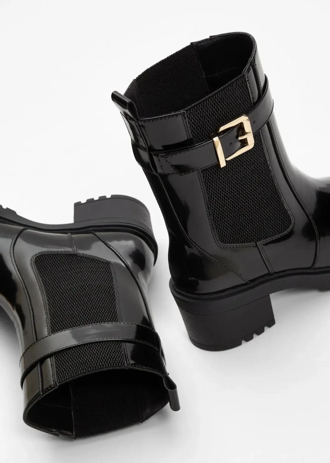bonprix Boots|Schuhe & Accessoires In Spezialgrößen·Elastischer Schaft^Boot schwarz