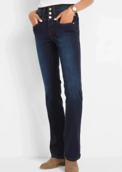 bonprix Kurzgrößen|Bekleidung·Shirts & Tops^Bootcut High Waist, Shaping dunkelblau used