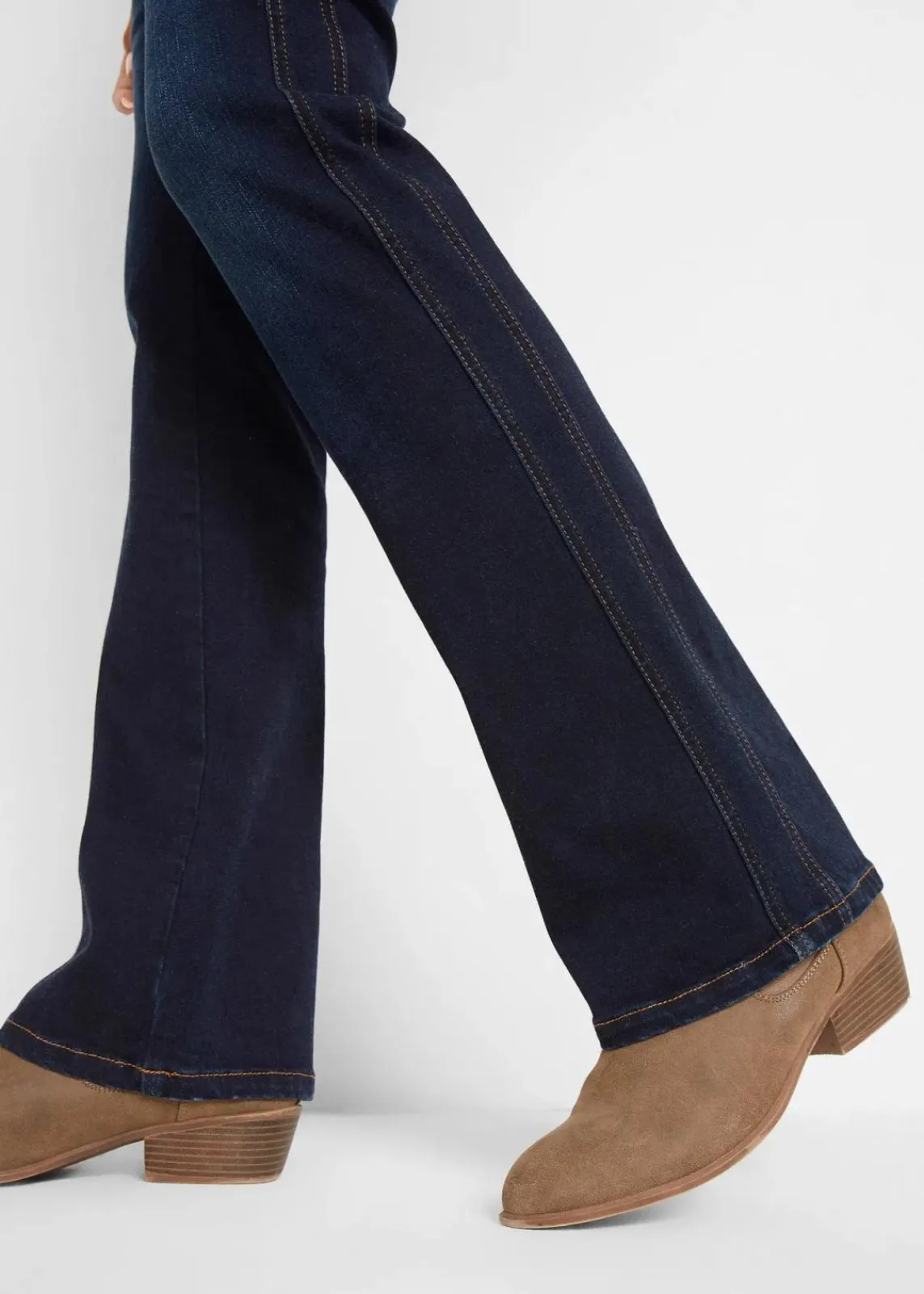 bonprix Kurzgrößen|Bekleidung·Shirts & Tops^Bootcut High Waist, Shaping dunkelblau used