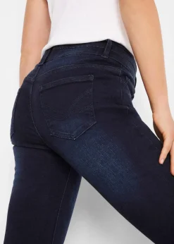bonprix Jeans|Kurzgrößen^Bootcut Jeans High Waist, Shaping-Ultra-Soft dunkelblau used