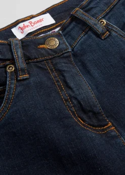 bonprix Kurzgrößen|Bekleidung·Shirts & Tops^Bootcut Jeans High Waist, Stretch dunkelblau