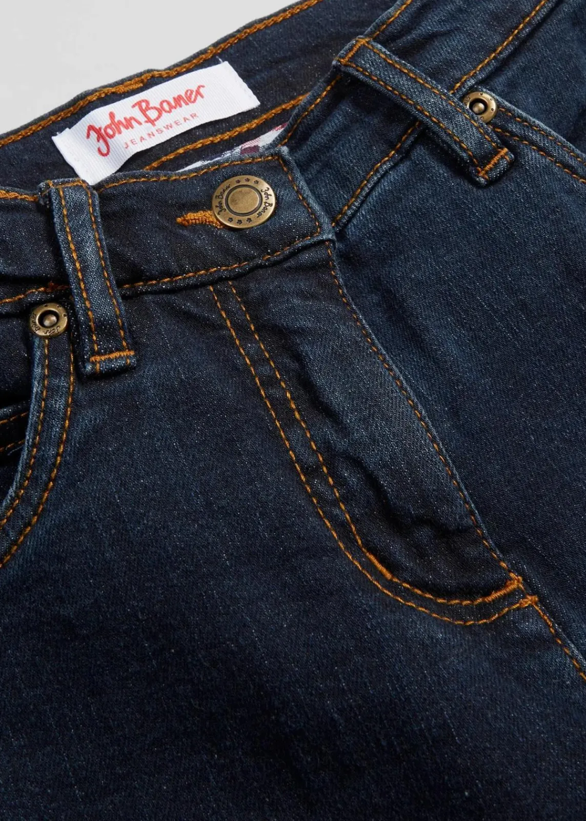 bonprix Kurzgrößen|Bekleidung·Shirts & Tops^Bootcut Jeans High Waist, Stretch dunkelblau