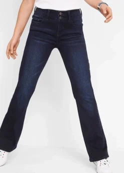 bonprix Kurzgrößen|Bekleidung·Shirts & Tops^Bootcut Jeans High Waist, Shaping-Ultra-Soft dunkelblau used