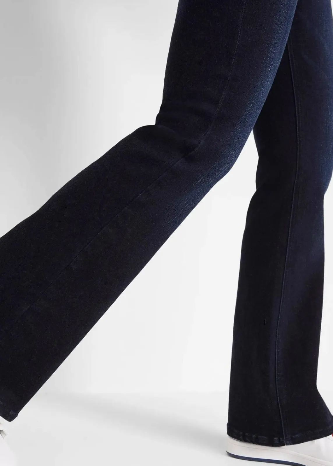 bonprix Kurzgrößen|Bekleidung·Shirts & Tops^Bootcut Jeans High Waist, Shaping-Ultra-Soft dunkelblau used