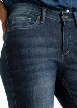 bonprix Bekleidung·Shirts & Tops|Jeans^Bootcut Jeans High Waist, Komfort-Stretch dunkelblau used