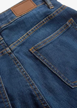 bonprix Jeans|Kurzgrößen^Bootcut Jeans Mid Waist, Stretch dunkelblau used