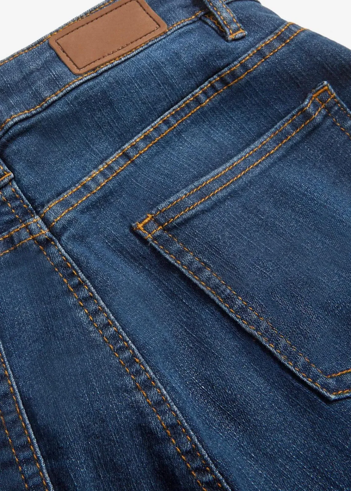 bonprix Jeans|Kurzgrößen^Bootcut Jeans Mid Waist, Stretch dunkelblau used