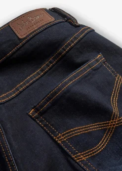 bonprix Bekleidung·Shirts & Tops|Jeans^Bootcut Jeans Mid Waist, Shaping dunkelblau used