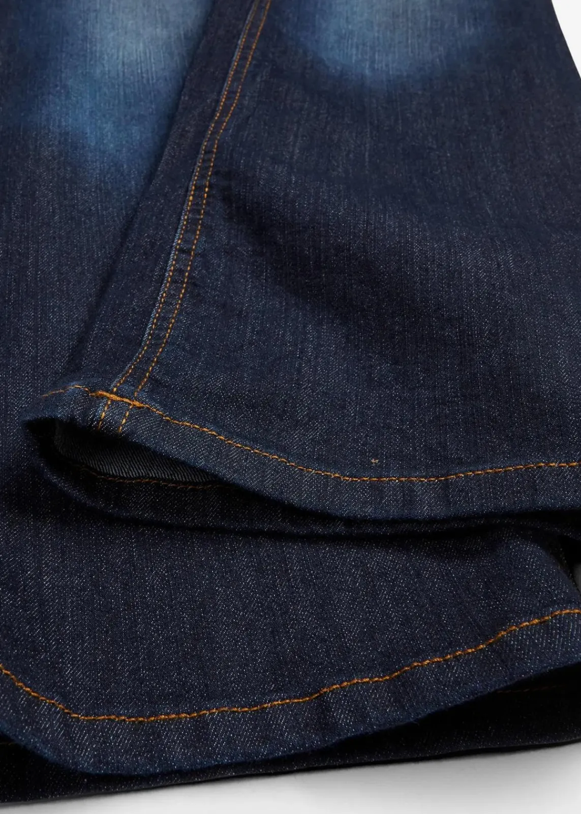 bonprix Jeans|Kurzgrößen^Bootcut Jeans Mid Waist, Stretch dunkelblau used