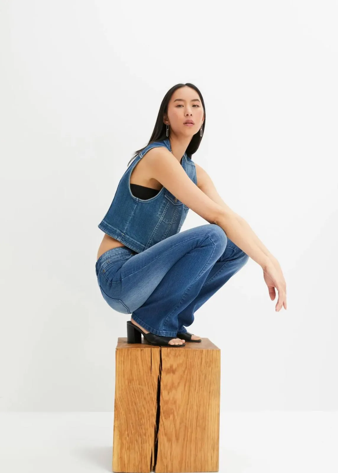 bonprix Jeans|Bekleidung·Shirts & Tops^Bootcut-Jeans blau denim