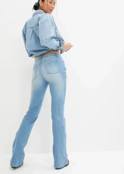 bonprix Bekleidung·Shirts & Tops|Jeans^Bootcut-Jeans hellblau denim