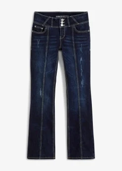 bonprix Bekleidung·Shirts & Tops|Jeans^Bootcut-Jeans dunkelblau denim