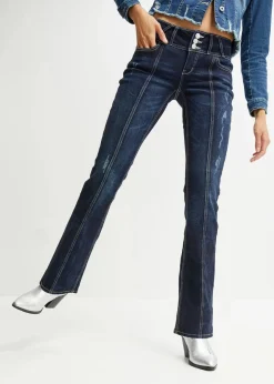 bonprix Bekleidung·Shirts & Tops|Jeans^Bootcut-Jeans dunkelblau denim