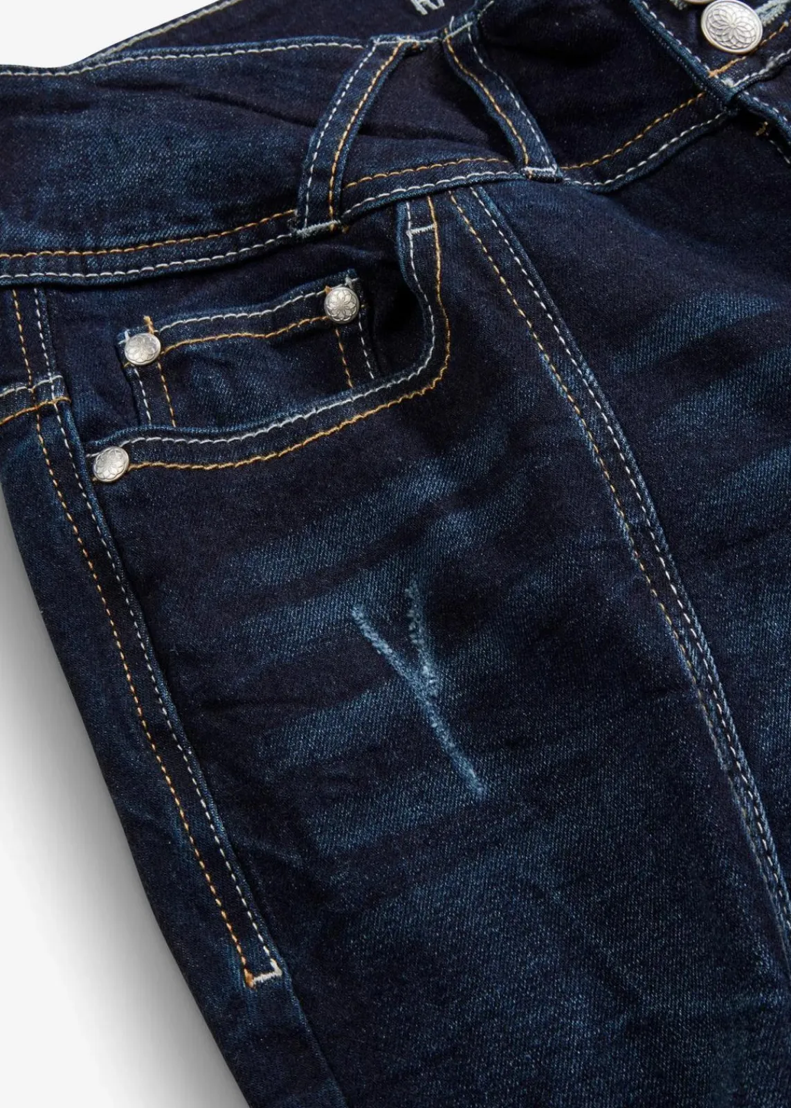 bonprix Bekleidung·Shirts & Tops|Jeans^Bootcut-Jeans dunkelblau denim