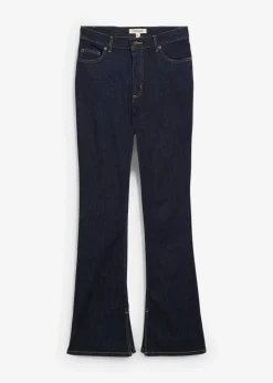 bonprix Jeans|Bekleidung·Shirts & Tops^Bootcut-Jeans High Waist tiefblau denim ungewaschen