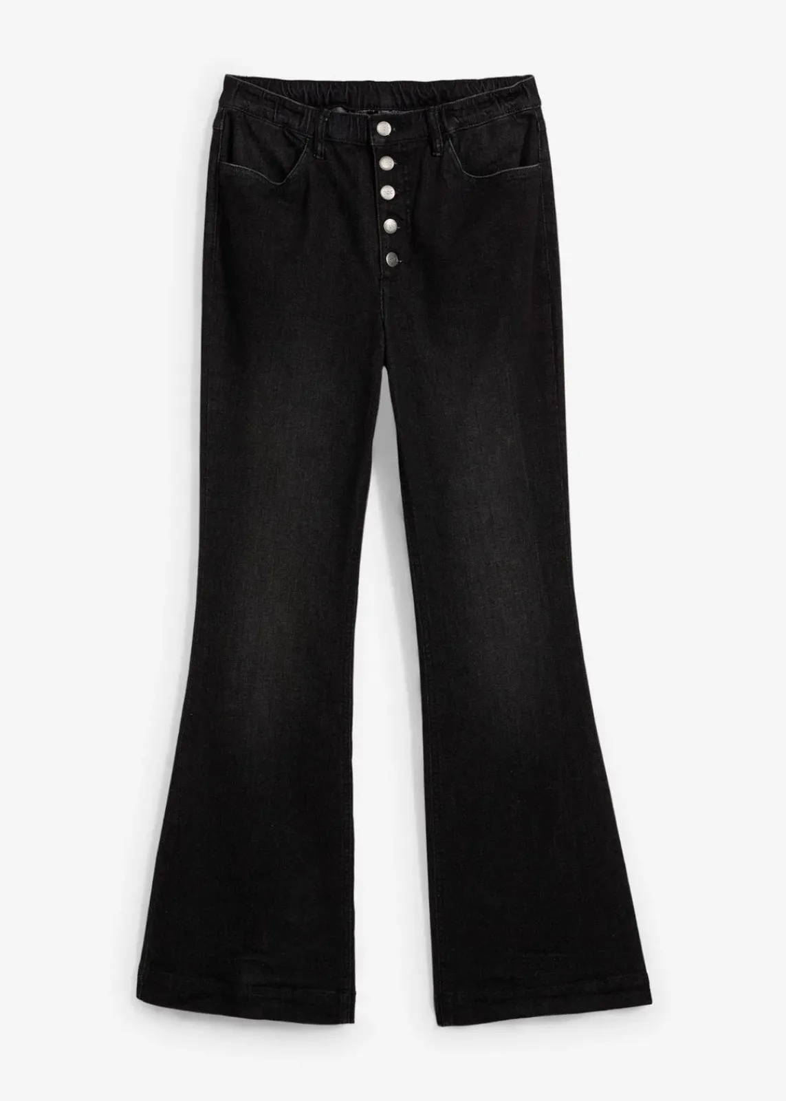 bonprix Bekleidung·Shirts & Tops|Jeans^Bootcut-Jeans High Waist, Bequembund schwarz denim used