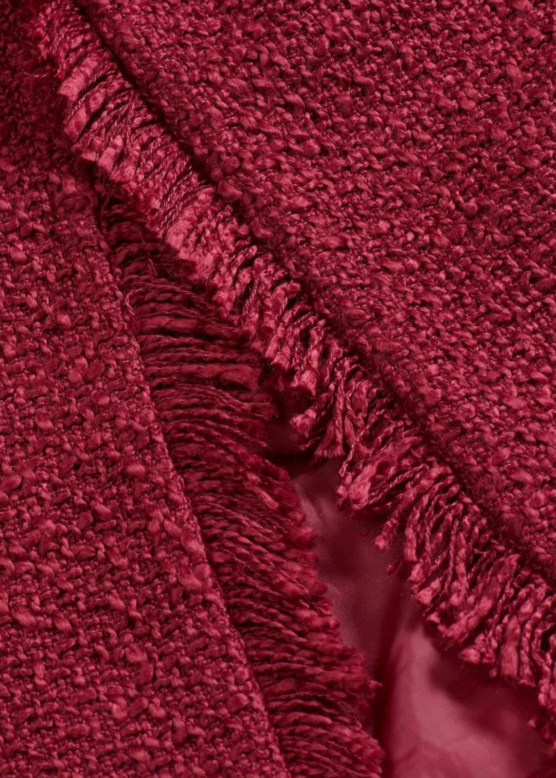 bonprix Jacken & Mäntel|Bekleidung·Hosen^Bouclé-Jacke rhododendronrot