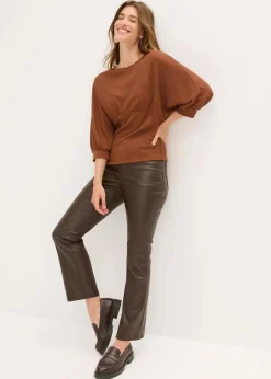 bonprix Shirts & Tops^Bouclé-Shirt braun meliert