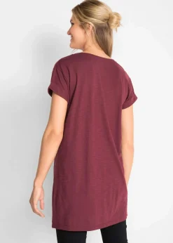 bonprix Shirts & Tops|Basics^Boxy-Longshirt mit kurzen Ärmeln ahornrot