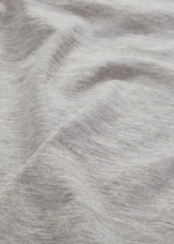 bonprix Shirts & Tops|Basics^Boxy-Longshirt mit kurzen Ärmeln hellgrau meliert
