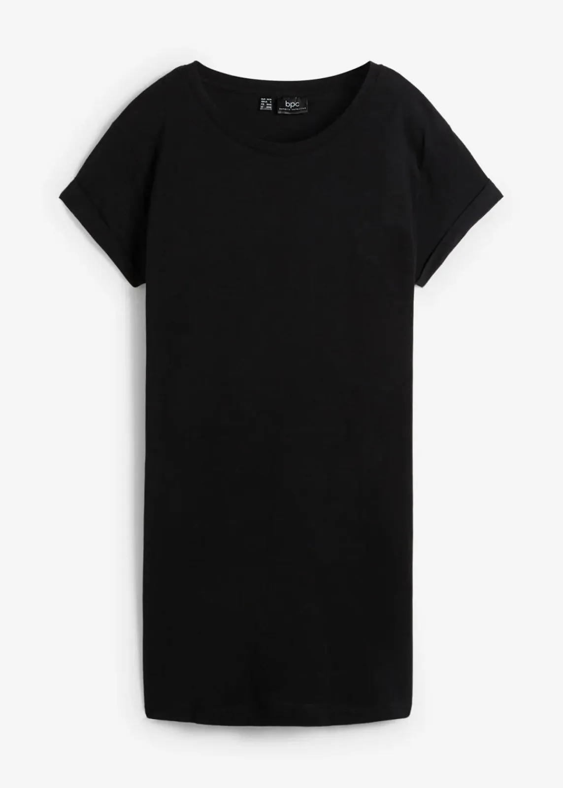 bonprix Bekleidung·Röcke|Basics^Boxy-Longshirt mit kurzen Ärmeln schwarz