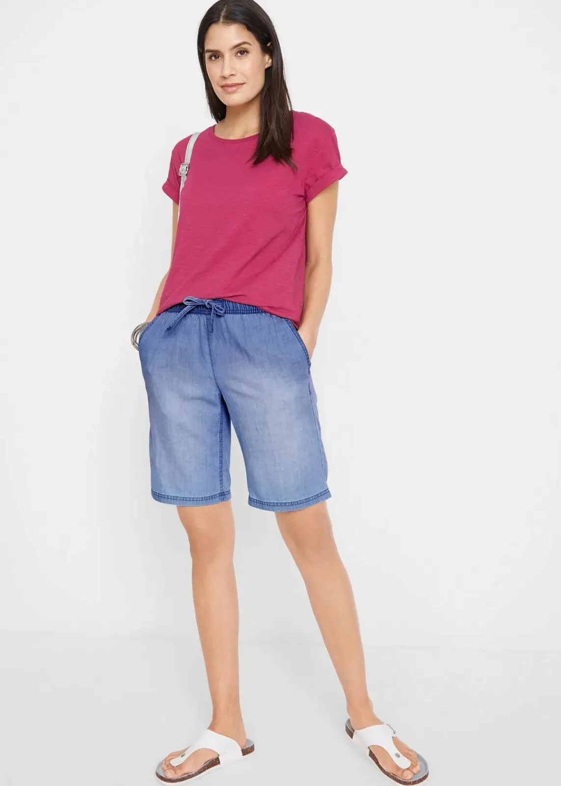 bonprix Basics|Shirts & Tops^Boxy-Shirt beerenrot