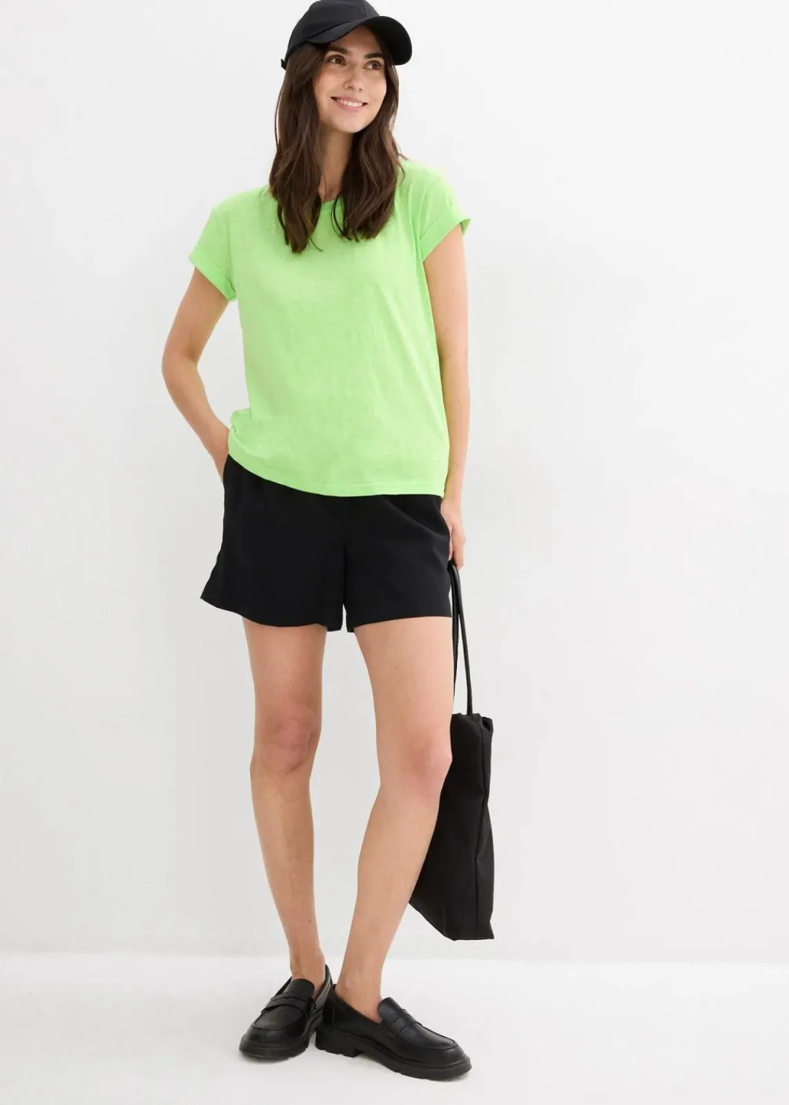 bonprix Basics|Shirts & Tops^Boxy-Shirt neongrün