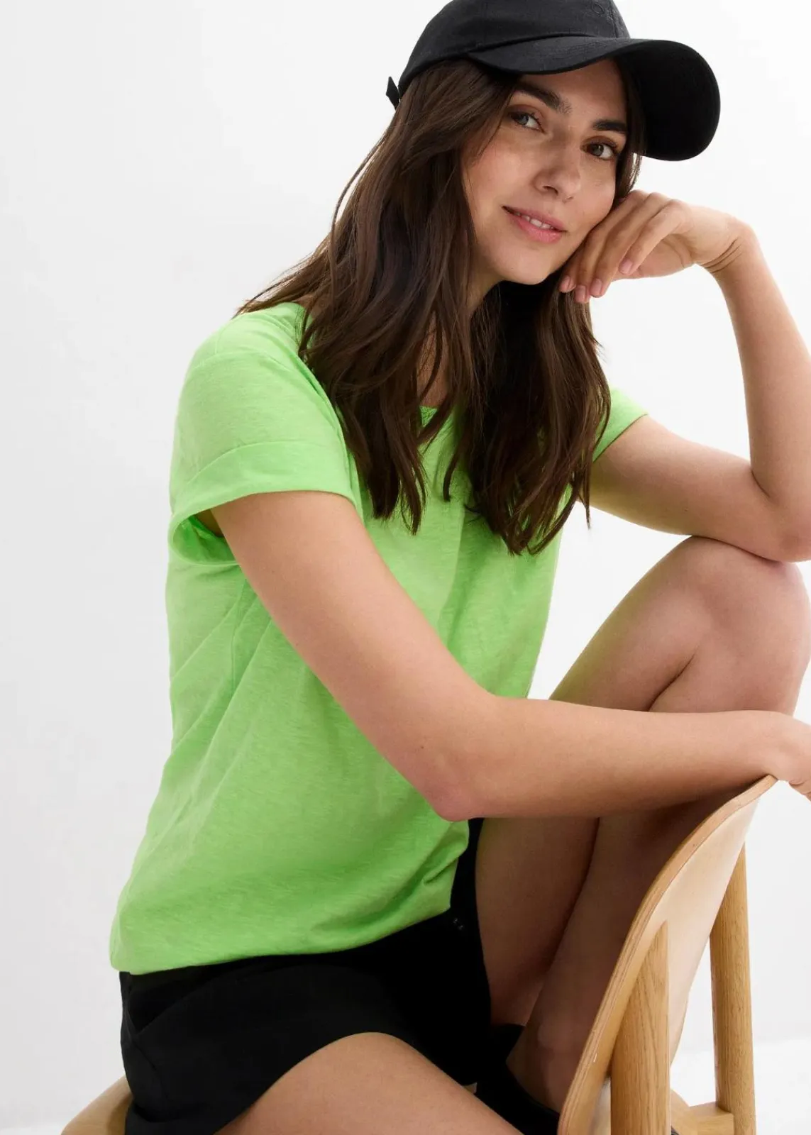 bonprix Basics|Shirts & Tops^Boxy-Shirt neongrün