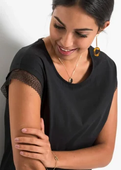 bonprix Shirts & Tops^Boxy-Shirt aus Baumwolle schwarz