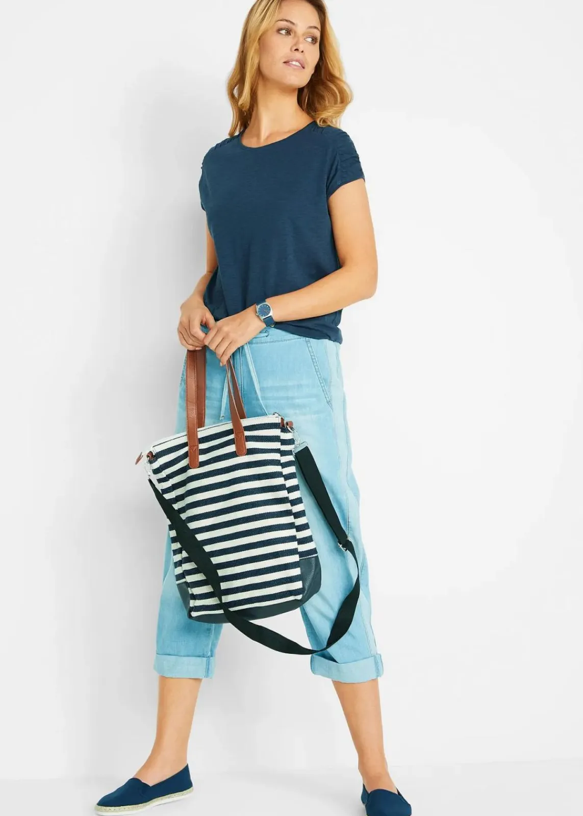 bonprix Shirts & Tops^Boxy-Shirt, kurzarm dunkelblau