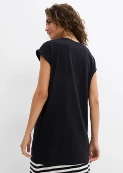 bonprix Basics|Shirts & Tops^Boxy-Shirt mit reiner Bio-Baumwolle schwarz